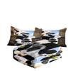 Three-headed Black and White Cow Print Bedding Set (3-piece)