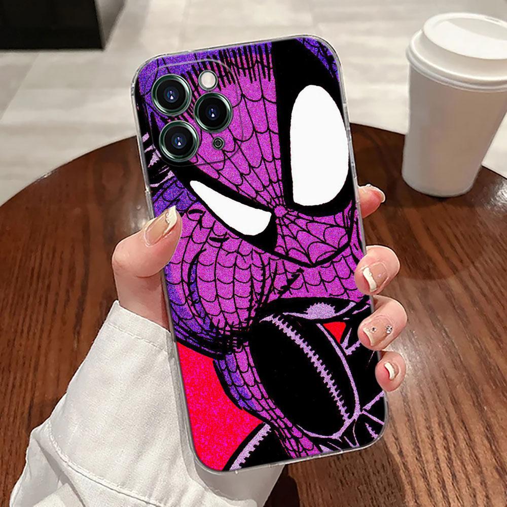 

Прозрачный чехол для телефона Marvel Человек-паук Гвен для iPhone 17 Pro Max 17E 11 12 13 14 15 16 Pro Max Plus 17 Air 16E 7 XS Мягкая крышка iPhone 7