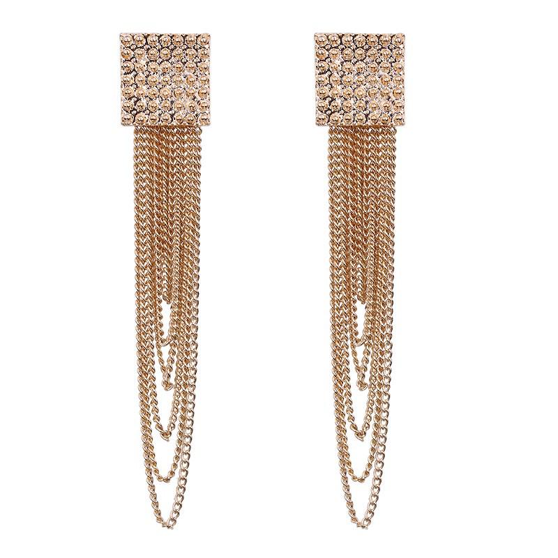 European & American Best-Selling Personalized Alloy Tassel Earrings