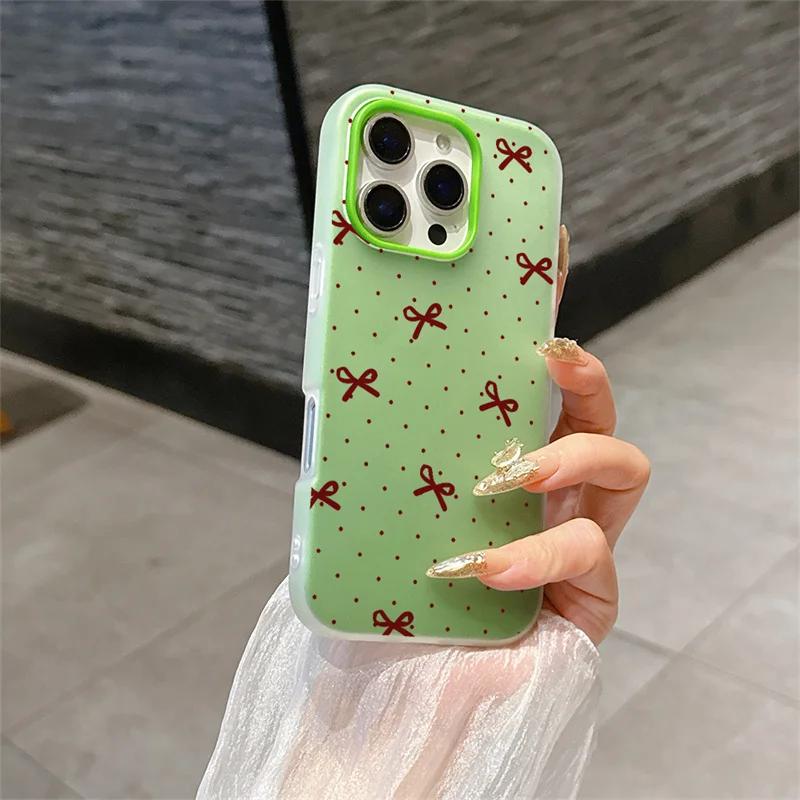Etui z Kropkami Serce Kokardka Dla Honor 400 Lite Pro 90 Lite 5G X9D X7B X9B Magic 6 Lite Matowe 2 w 1 Galaretkowe Pokrowiec
