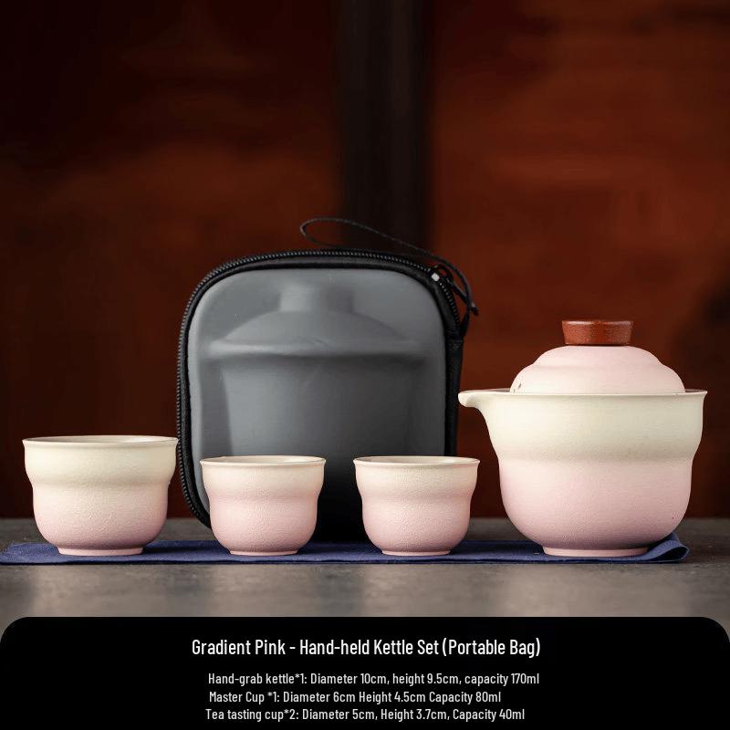Portable Gradient Ceramic Tea Set