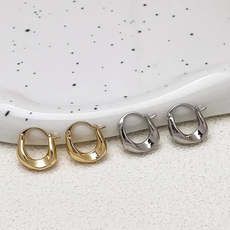 Vintage 925 Sterling Silver Earrings for Women Girls Ear Hoop Versatile Round Circle Drop Earrings Fashion Party Jewery Gifts