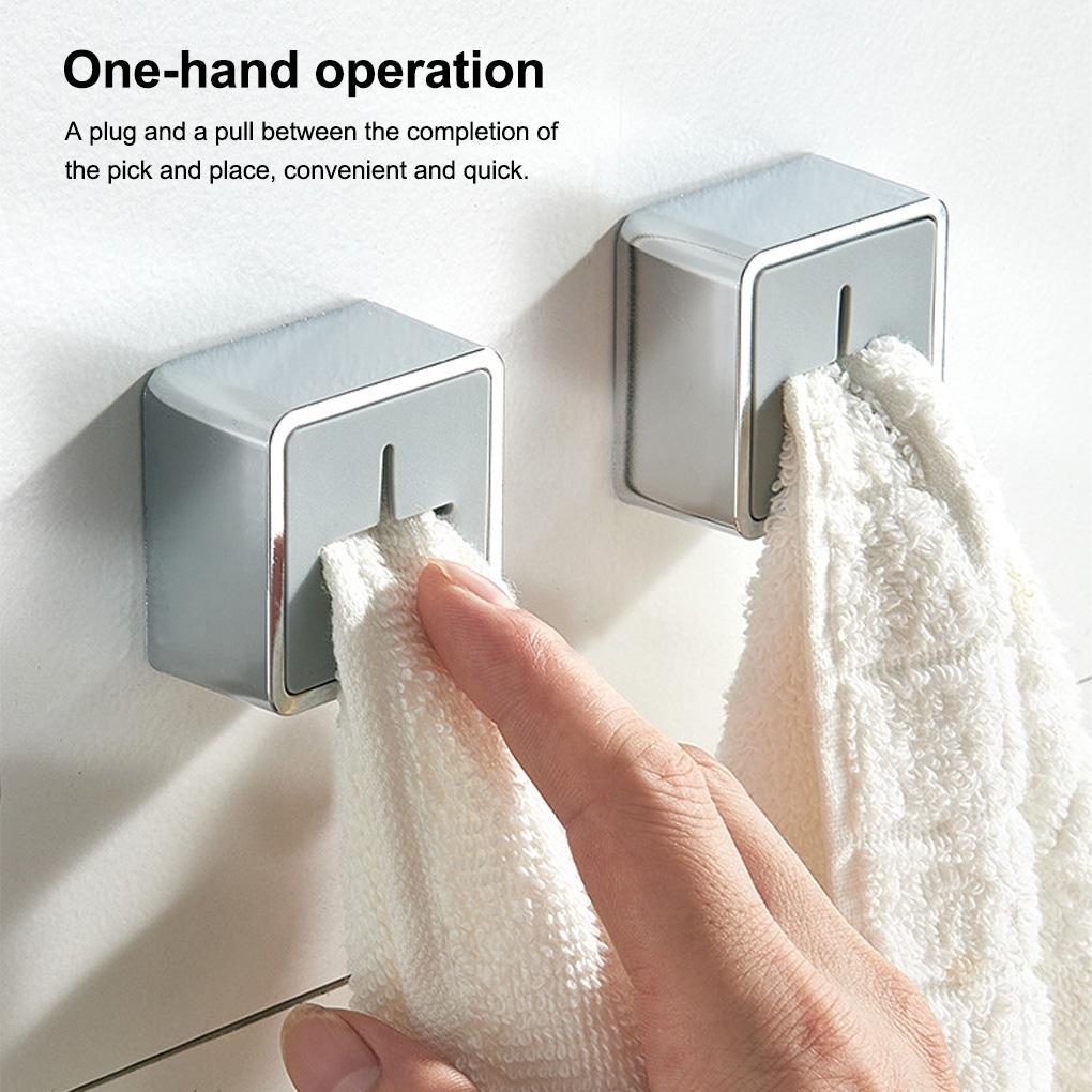 Towel Holder Bathroom Washroom Wall Self-adhesive Removable Rag Storage Organizer Punch Free Bedroom Rack Dishcloth Hanger