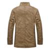 Fashion Men's  Winter Casual Button Thermal Leather Warm Jackets Coats Top