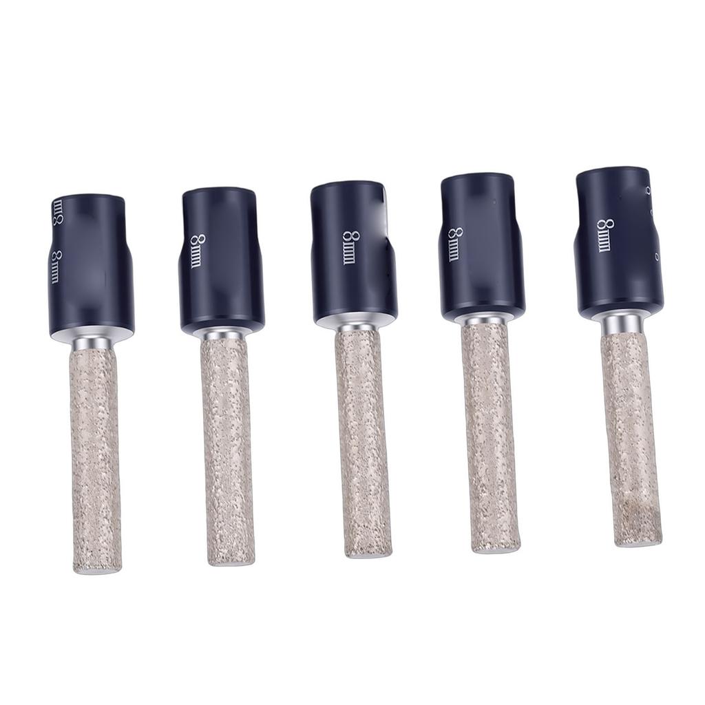 5 Pcs Dry   Drill Bit M10 Thread 8mm Vacuum Brazed   Hole Saw for Ceramic Tile   Marble Stone