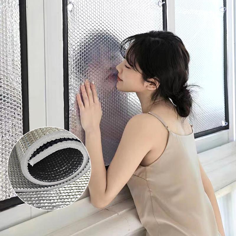 House Blackout Window Film Sun Shade Insulation Aluminum Foil Pad Balcony Room Car Glass UV Protection Curtain Screen Tools