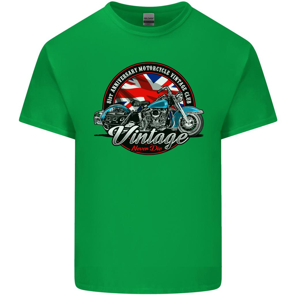 British Motorcycle Union Jack Flag Biker Chopper Unisexs Light Cotton TShirt