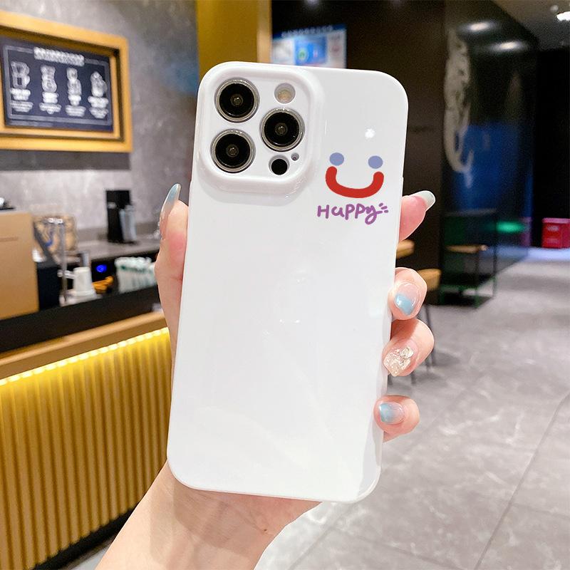 

For Smiling Face for Apple 14pro Mobile Phone Case and Lens Package for IPhone15 Niche for Apple 13 Mobile Phone Protective Case For iPhone 17PROMAX