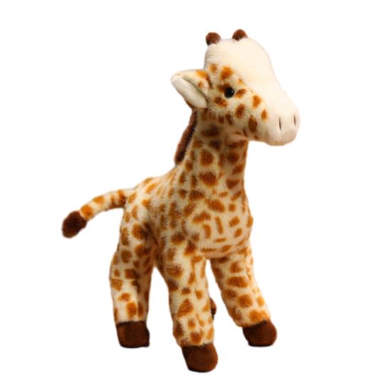 Plush Giraffe Doll Soft Cute Stuffed Giraffe Standing Plush Animal Toy Fluffy Giraffe Ornament for Home Kids Room Nursery Decor S