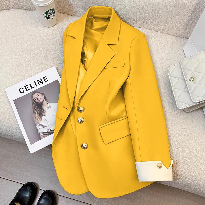 2026 Spring High-End Women's Blue Chic Suit Jacket - Korean Style