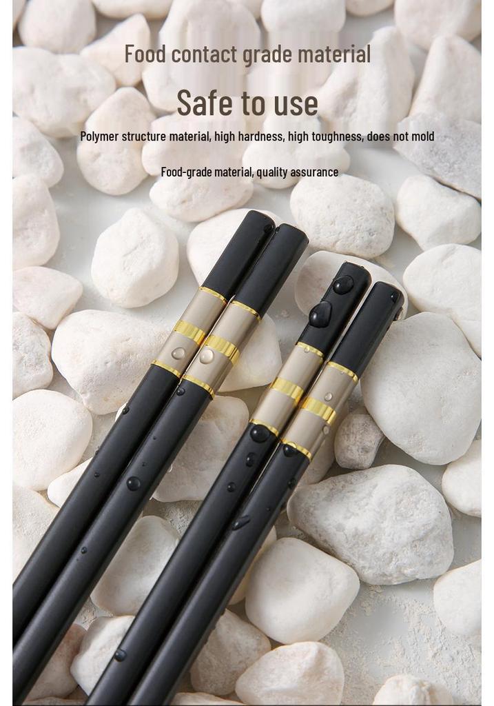 Alloy Chopsticks - Non-Slip, Heat-Resistant, Sterilizable Tableware for Restaurants, Hotels, and Homes
