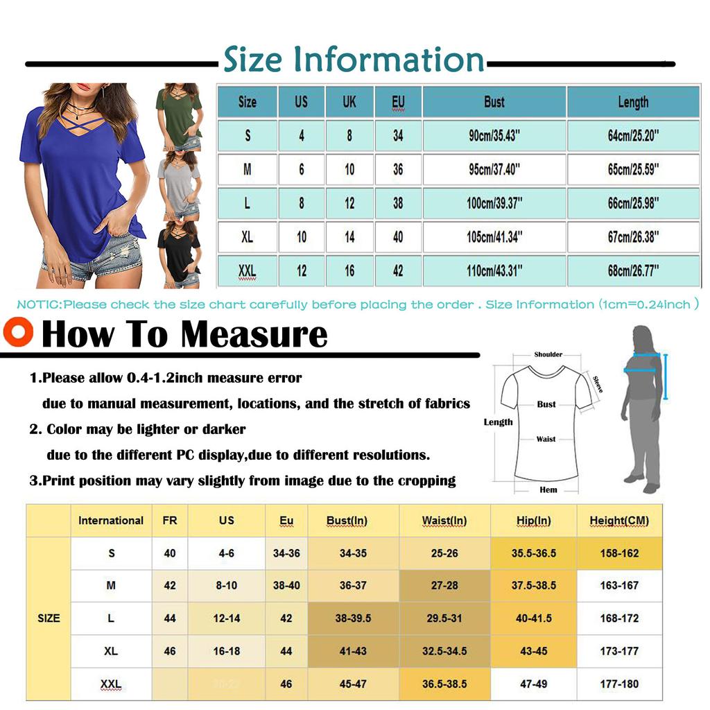 Women's Fashion Casual Color Blouse Cross Front V-Neck Short Sleeve Top
