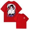 2026Japan Anime Sasuke Animation Derivatives pure Cotton Short Sleeve Tops Men's Women's Summer Uchiha Sasuke Curse Street Wear