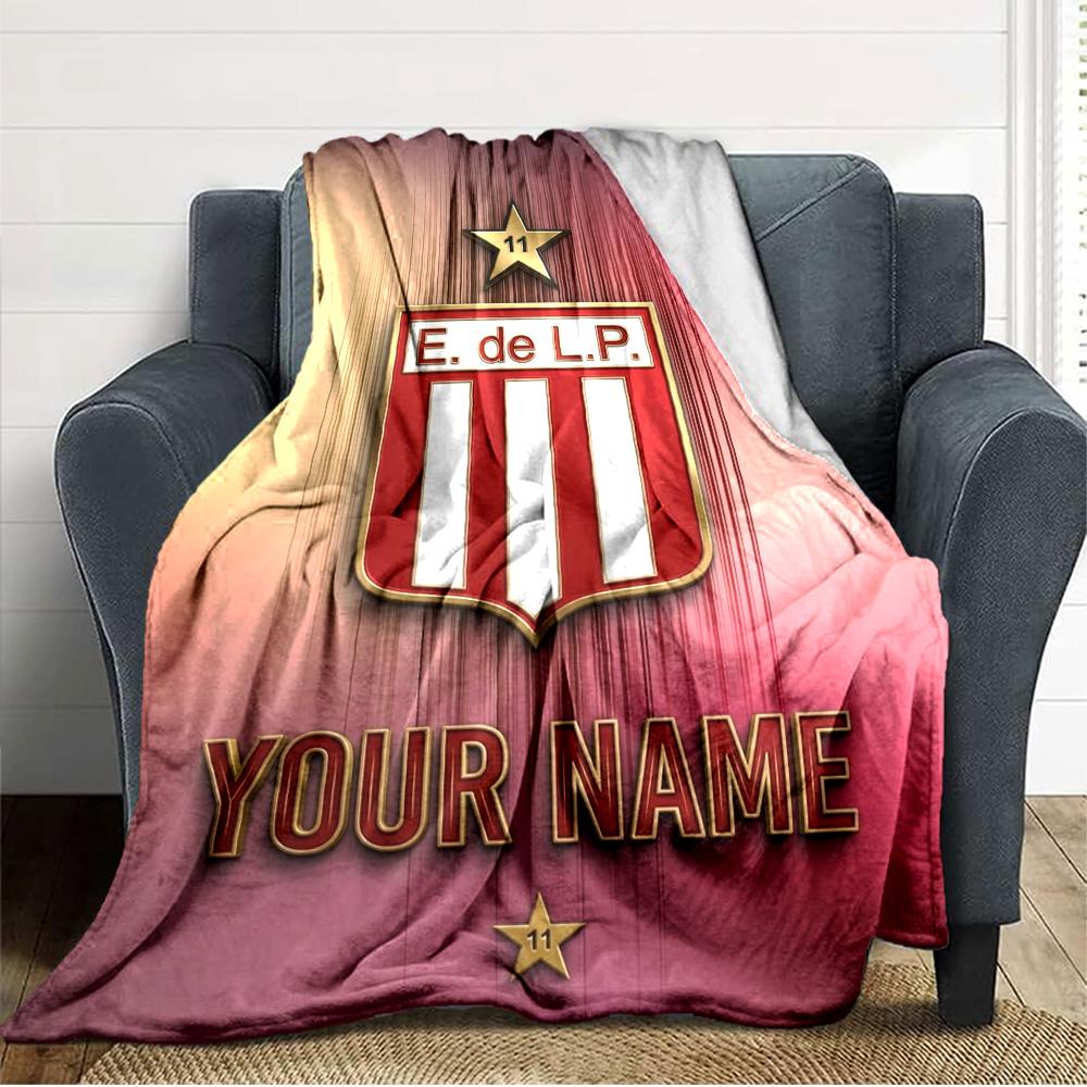 Name Custom ESTUDIANTES LP Print Flannel Blanket High Quality Warm Comfortable Cover for All Seasons Perfect for Gifts Home Decor