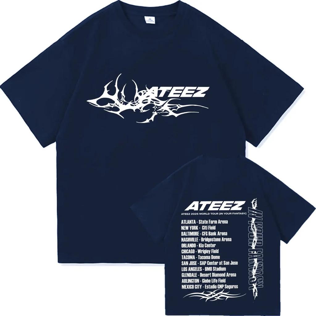 2026 ATEEZ World Tour In Your Fantasy O-Neck Tshrits Men Women Fashion Casual Clothing Hip Hop Teenagers Cotton Comfort Tshrit Unisex