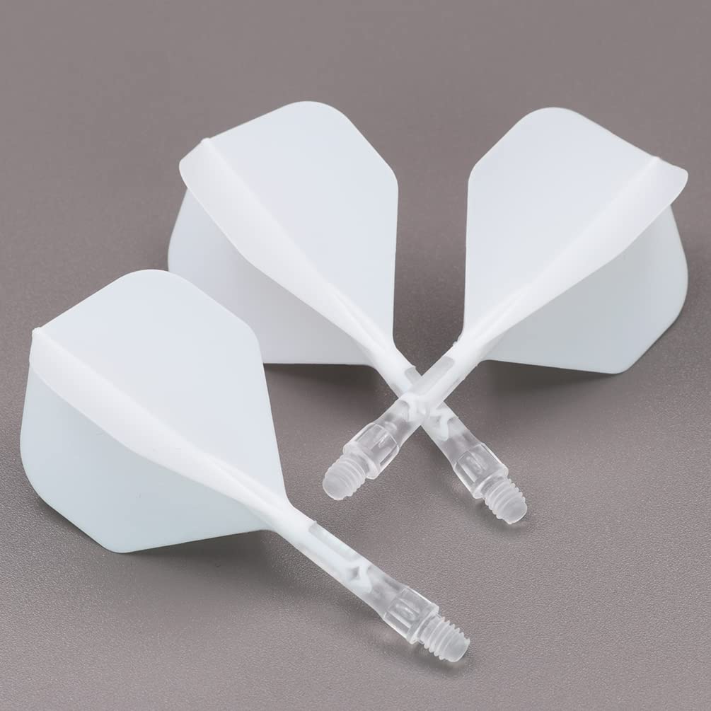 Cuesoul ROST T19 Shaft Integrated Big Standard White Clear Small Size Two-Tone Dual-Material Flights, Shape, 3-Club Set, Flights, Shafts,