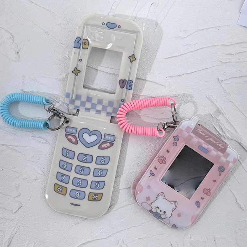 1 Piece Cute Protective Cover Flip Phone Model 3 Inch Small Card Cover Campus Card Storage Card Cover