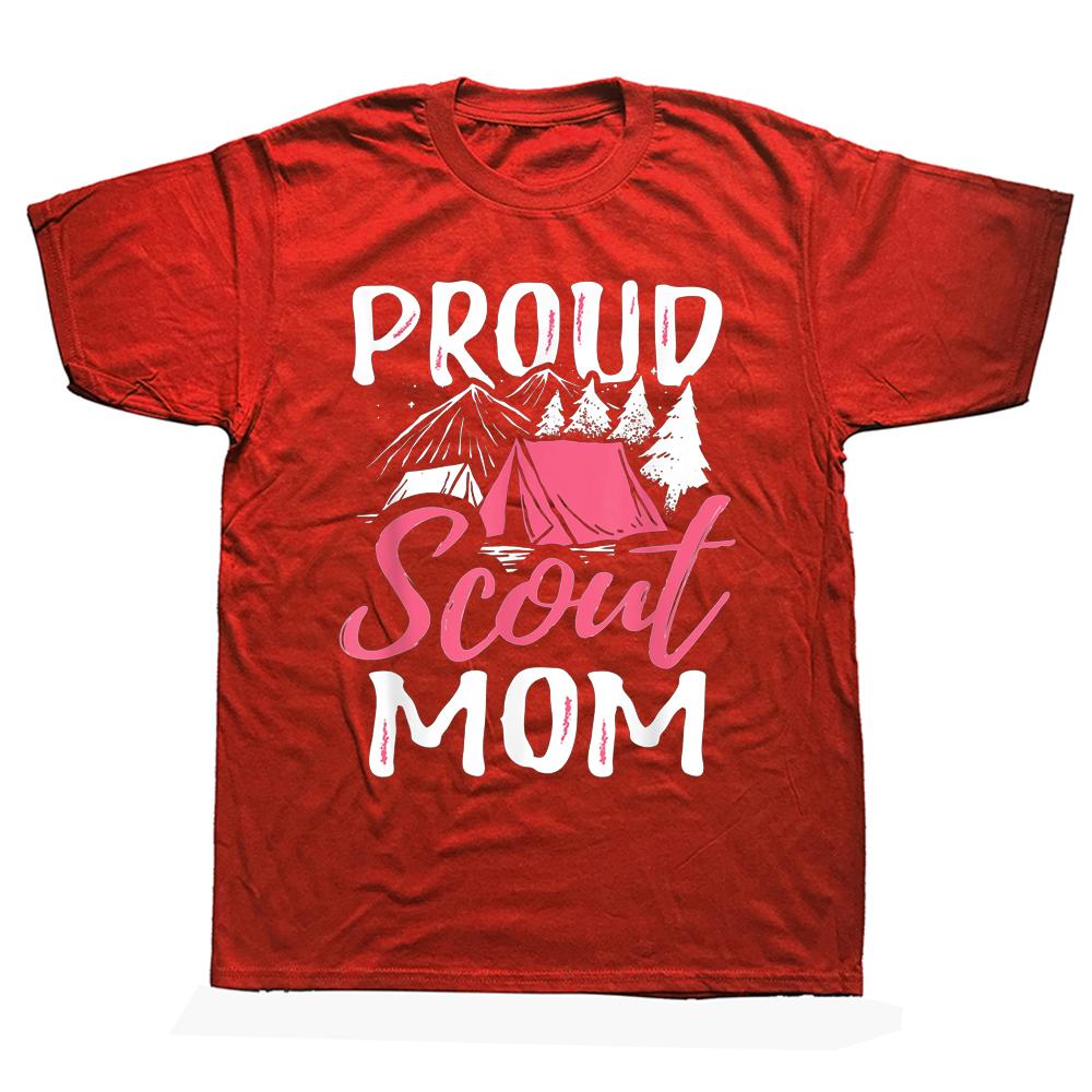 Funny Proud Scout Mom Scouting Leader Camping T Shirts Graphic Cotton Streetwear Short Sleeve Birthday Gifts Summer T-shirt