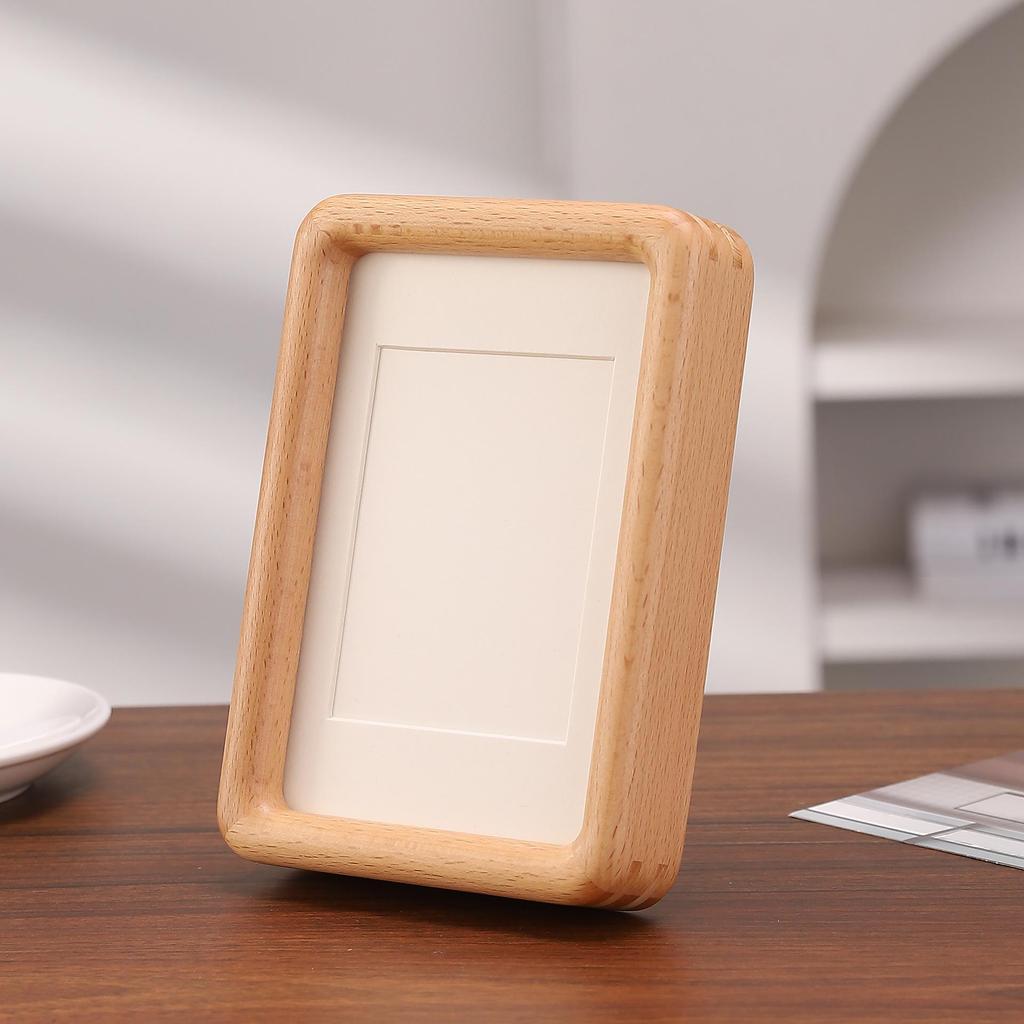 Schwarze Walnuss Doppelt abgerundete Ecke Holz Foto Rahmen - Personalisierte DIY Tischplatten Bild Anzeige