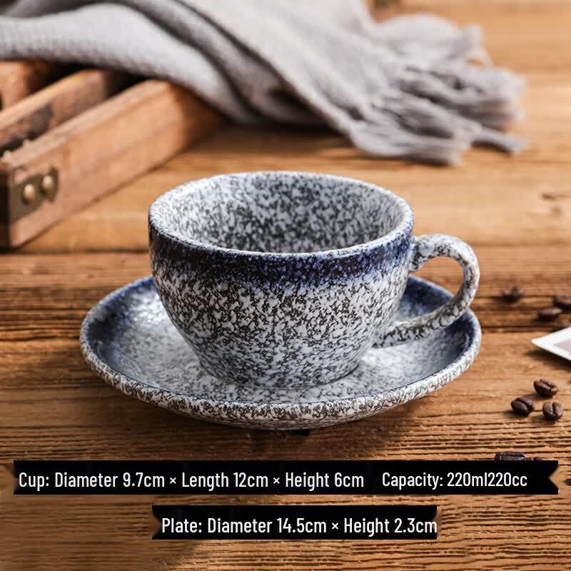 Qiwei Ceramic Latte Art Cup and Saucer Set