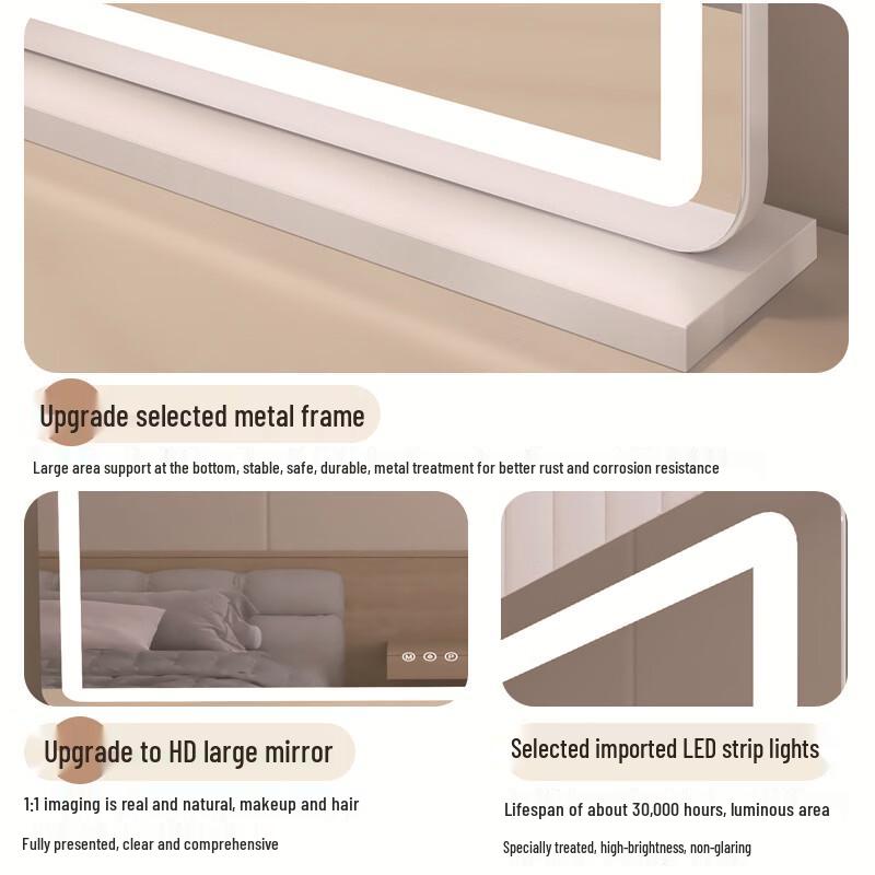 MARYYA Rotating LED Tabletop Makeup Mirror