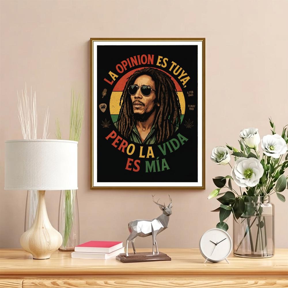Bob Marley Lion Judah Rasta 5D Diy Diamond Painting Round Diamond Diy Frameless Holiday Artwork Suitable For Home Office Wall Decoration