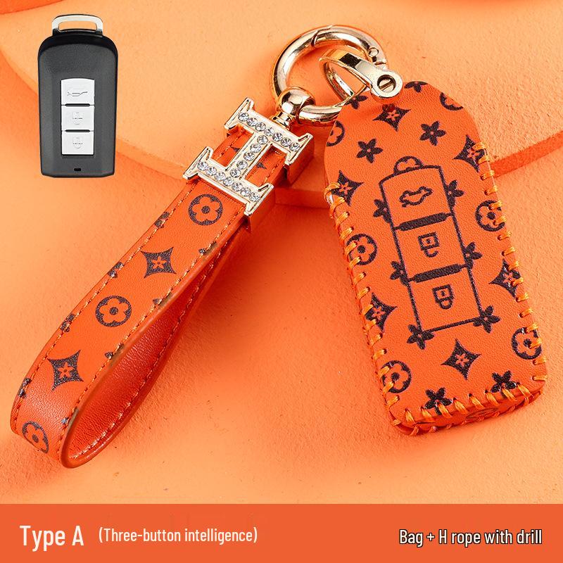 High-End Key Case for Mitsubishi Outlander, ASX, Eclipse Cross, and Pajero Sport.
