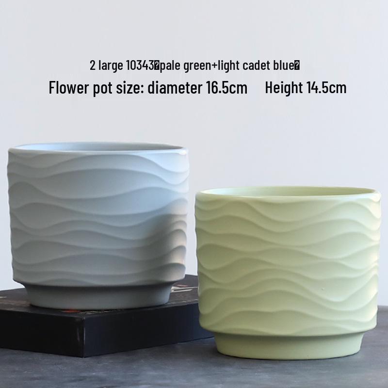 Nordic Minimalist Ceramic Flower Pot with Tray for Phalaenopsis, Orchid, and Succulent Plants