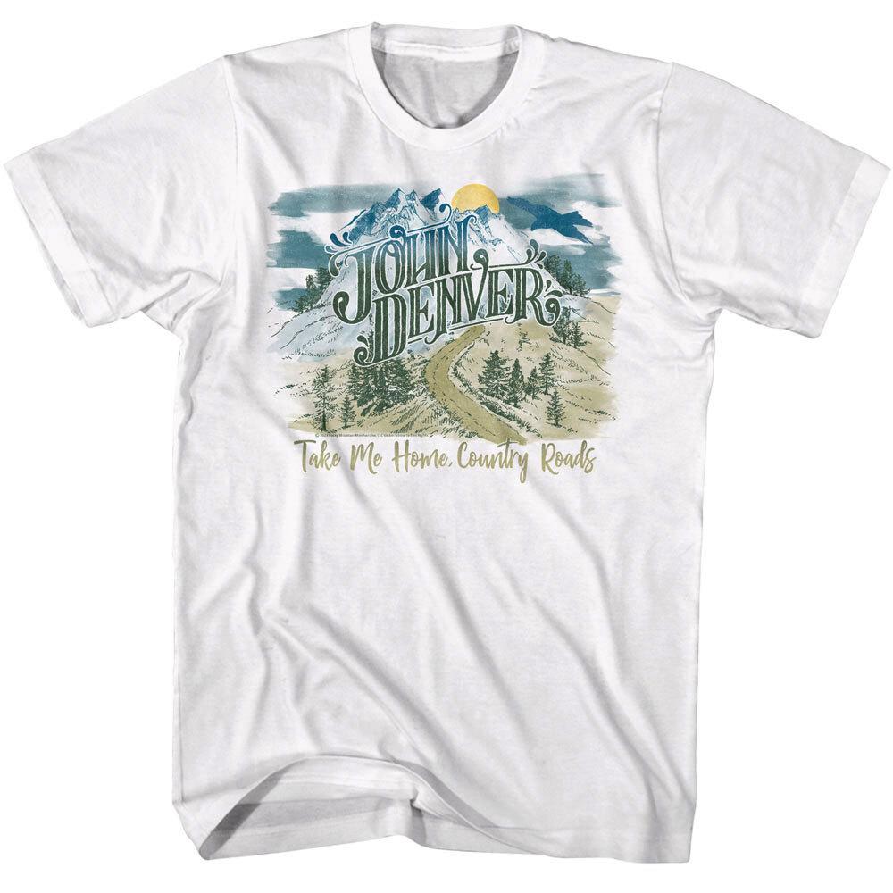John Denver Take Me Home Men s T Shirt Mountain Country Roads American Guitarist Unisex T-Shirt L