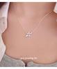 Cui Yan S925 Sterling Silver Irregular Flower Necklace for Women, Korean Style Clavicle Chain, Spring/Summer Collection.