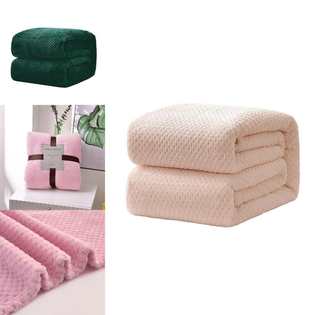 Weiche und kuschelige Popcorn-Waffeldecke Fleece-Überwurf Perfekt für Camping oder Filmabend auf der Couch