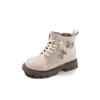 2024 Children Short Boots for Girls Autumn New Fashion Korean Style Soft Bottom Anti-slippery Versatile Chic Ankle Leather Shoes