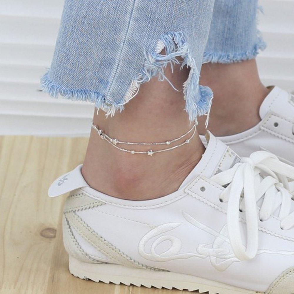 Anklet Star Layered Anklet Double Row