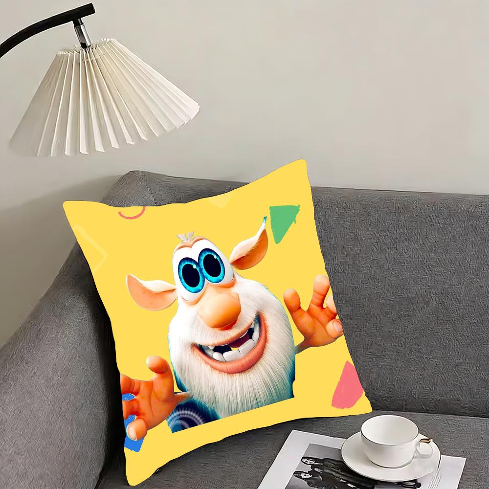 

Cute FFourbobBoobaS Cushion Cover Pillowcase Ultra Soft Skin Friendly Fabric Cloud Like Comfort Concealed Zipper 30x30cm