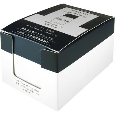 Sailor Fountain Pen Empty Ink 10ml Pack of Clear Bottles, Capacity, 6, 13-3310-000,