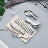 Flatware Kitchen Tool Dining Chopsticks Tableware Folding Fork Serving Spoon Folding Cutlery Set