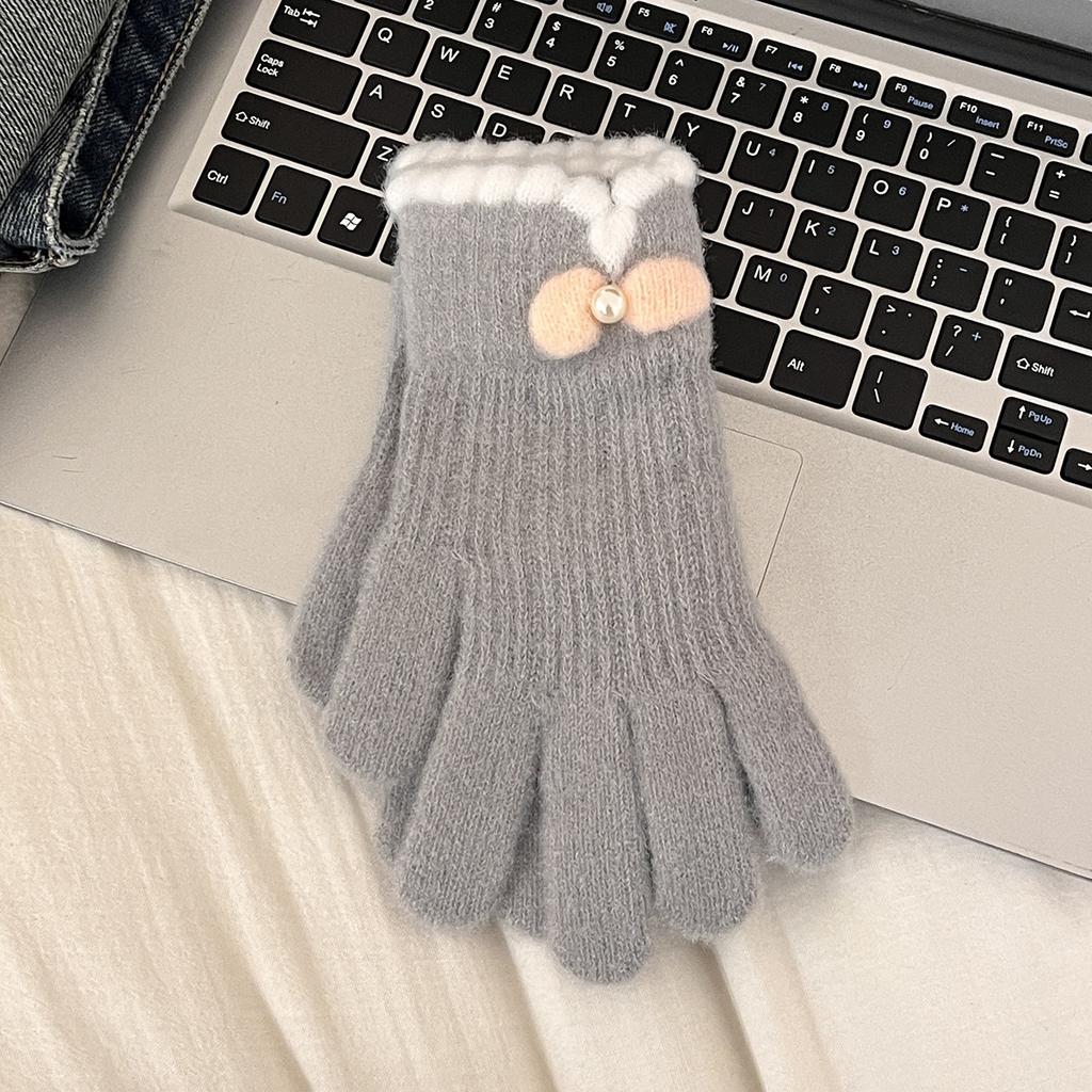 Winter Plus Velvet To Keep Warm and Cold Proof Students' Outdoor Riding Electric Bicycle Five Finger Touch Screen Trend