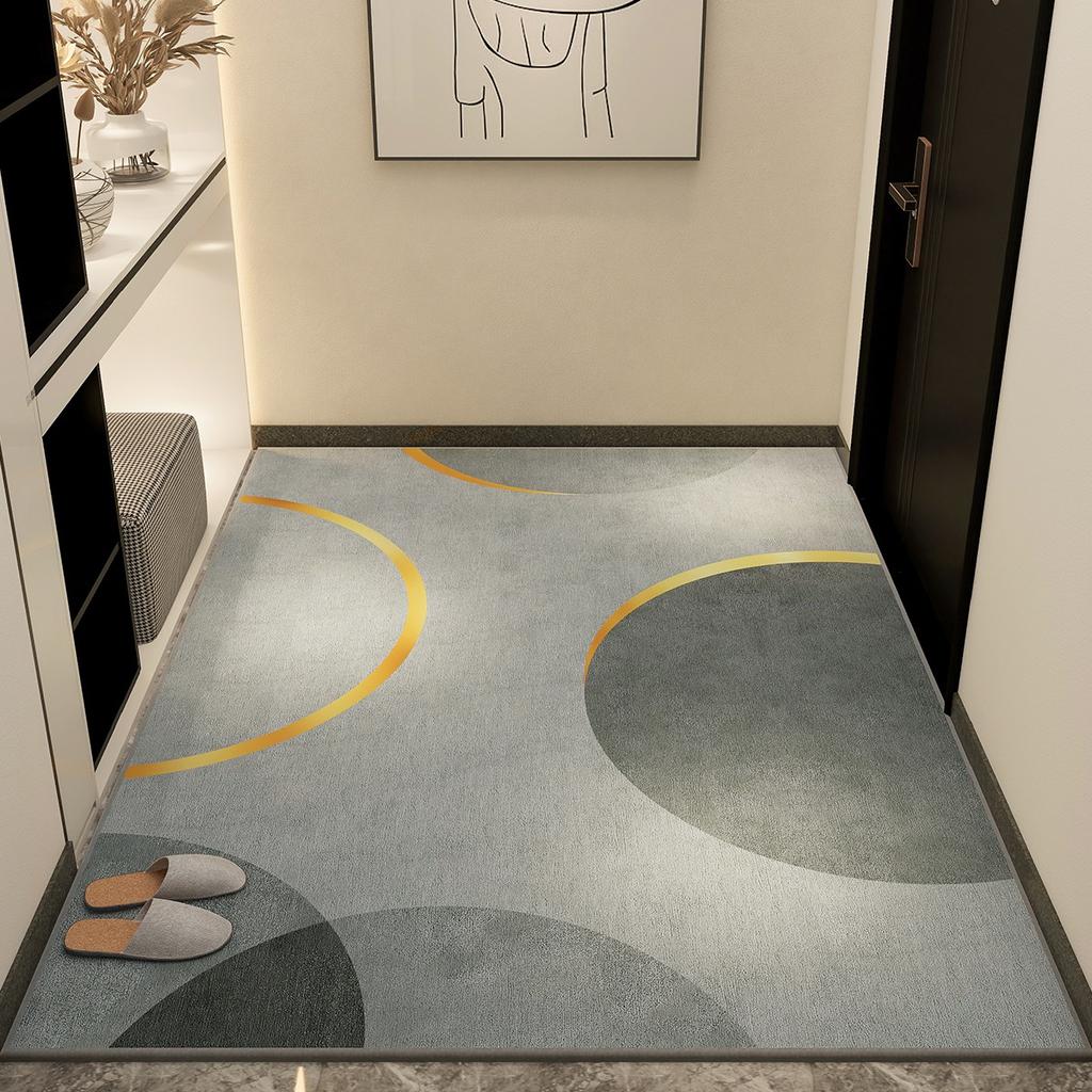 High Density Short Pile Door Mat Dust Proof Carpet Geometric Large Rugs for Bedroom Chair Floor Decoration