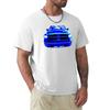 Towrig In Blue By Raunchyracing Tshirt Summer Print Short Sleeve Tee