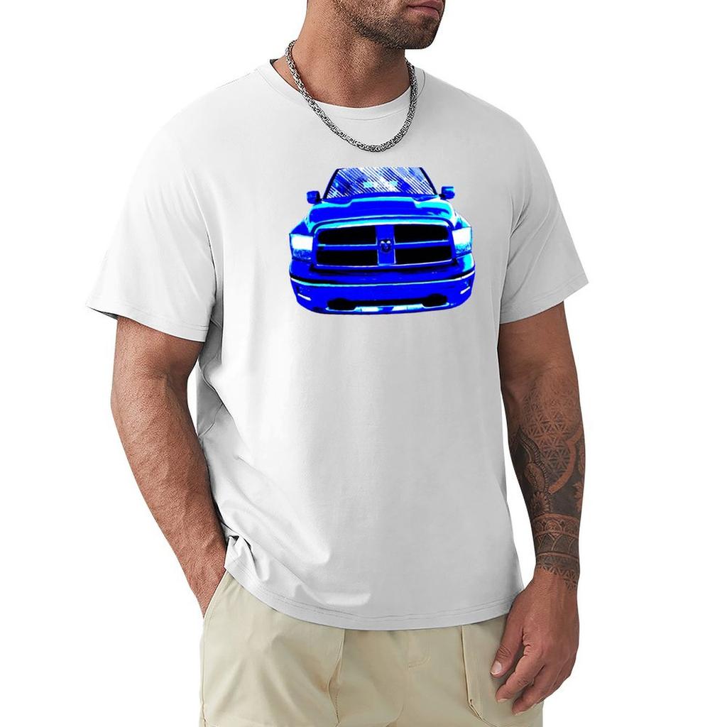 Towrig In Blue By Raunchyracing Tshirt Summer Print Short Sleeve Tee