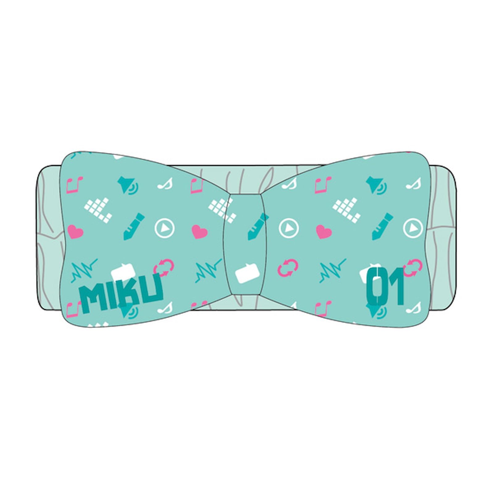 

K Company Hatsune Miku x x D2cm Повязка для волос, Зеленый, HM-HB-GN, H8.5 W24.5 зелёный