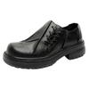 Duże buty Derby 22 zimowe czarne podwyższające duży nosek skórzane buty brytyjskie modne buty