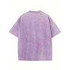 Retro Washed Pattern High-quality Cotton Men's T-shirt - Loose Fit Short Sleeved Round Neck Top