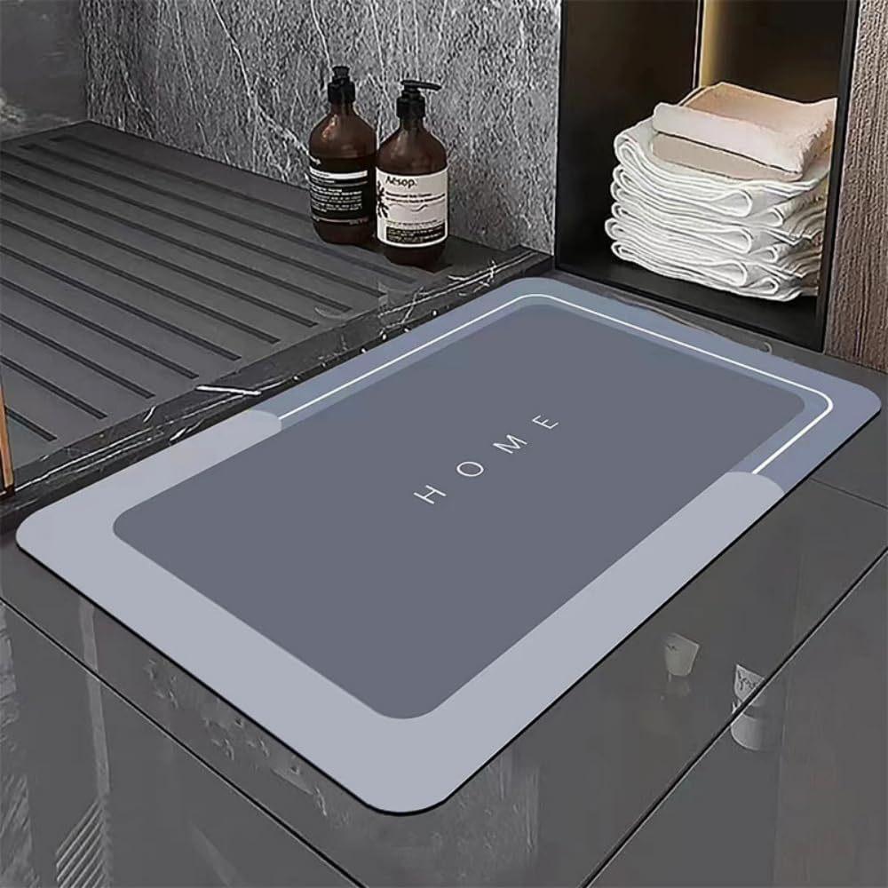 Simple Oval Square Diatom Mud Absorbent Foot Mat Bathroom Non-slip Mat Toilet Door Mat Quick Dry