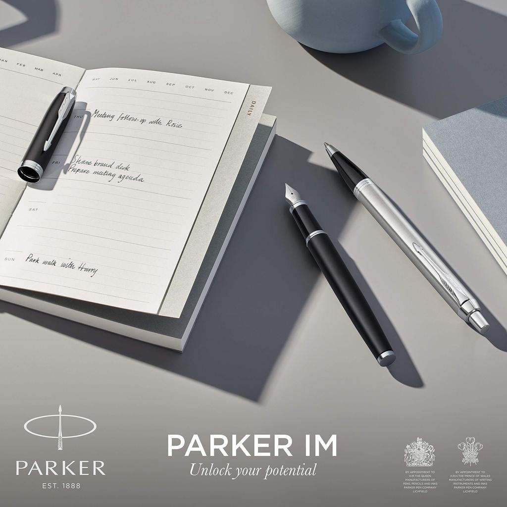 Parker Ballpoint Pen IM Matte Black CT Medium Point Oil Based Gift Box Genuine Imported Product 2143442Z
