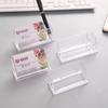 Transparent Desktop Shelf Box Location Card Organizer Display Stand New Storage Box  Office