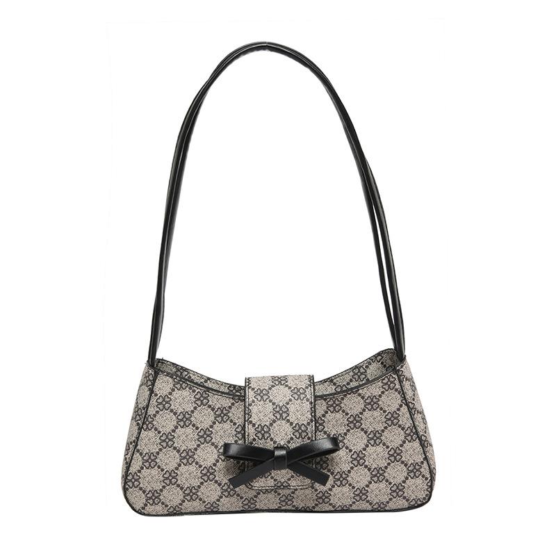 

Сумка с леопардовым принтом, новая ретро-корейская версия, модная, с бантом, из искусственной кожи, модный тренд, индивидуальная, высокая чувственность, сумка через плечо подмышкой