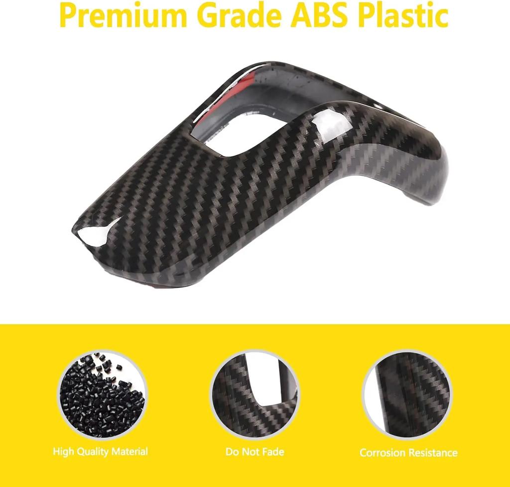 For Land Rover Defender 90 110 2020-2025 ABS Carbon Fiber Car Shift Head Protective Cover Decorative Accessories