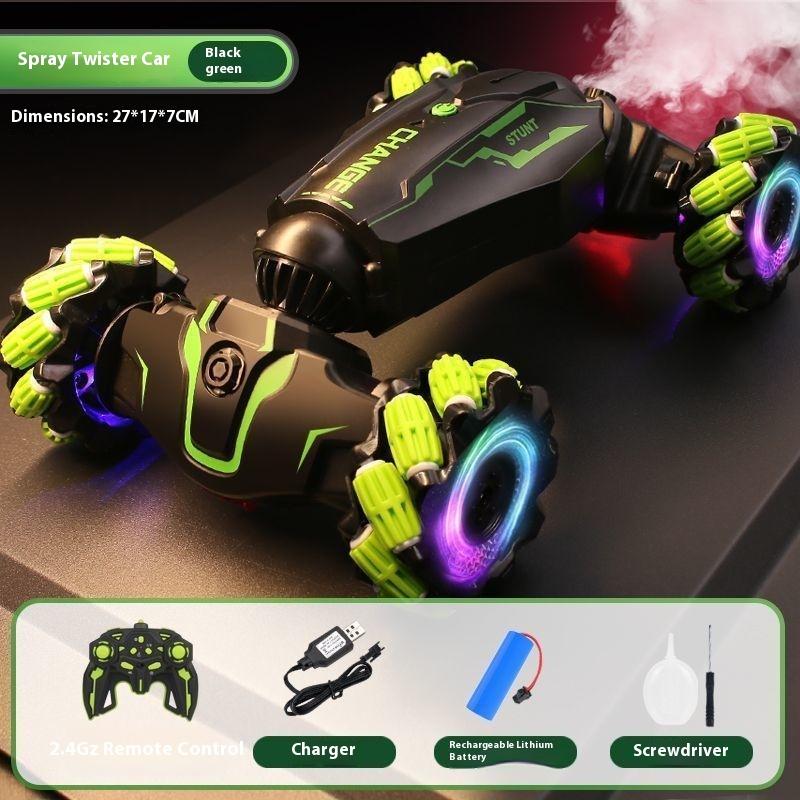 Special Effects Twist Deformation Remote Control Car Gesture Induction Four-Wheel Drive Drift Charging Dynamic Spray Racing Car