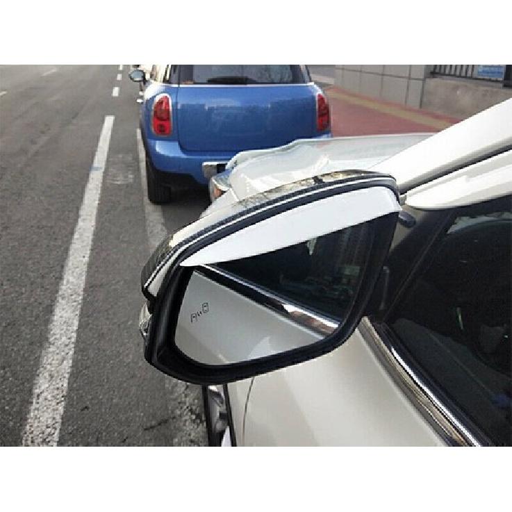 Rear View Mirror Rain Eyebrow Trim For Toyota Highlander 2014-2019 Glossy White